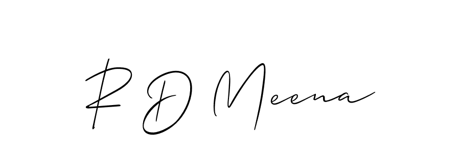 How to make R D Meena signature? Allison_Script is a professional autograph style. Create handwritten signature for R D Meena name. R D Meena signature style 2 images and pictures png