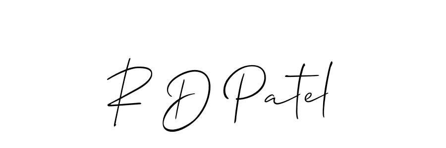 Make a short R D Patel signature style. Manage your documents anywhere anytime using Allison_Script. Create and add eSignatures, submit forms, share and send files easily. R D Patel signature style 2 images and pictures png