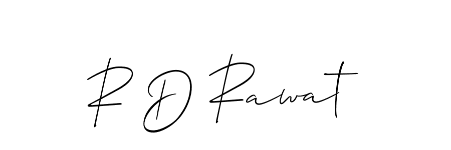 Make a beautiful signature design for name R D Rawat. With this signature (Allison_Script) style, you can create a handwritten signature for free. R D Rawat signature style 2 images and pictures png