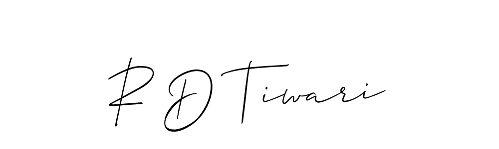 You should practise on your own different ways (Allison_Script) to write your name (R D Tiwari) in signature. don't let someone else do it for you. R D Tiwari signature style 2 images and pictures png