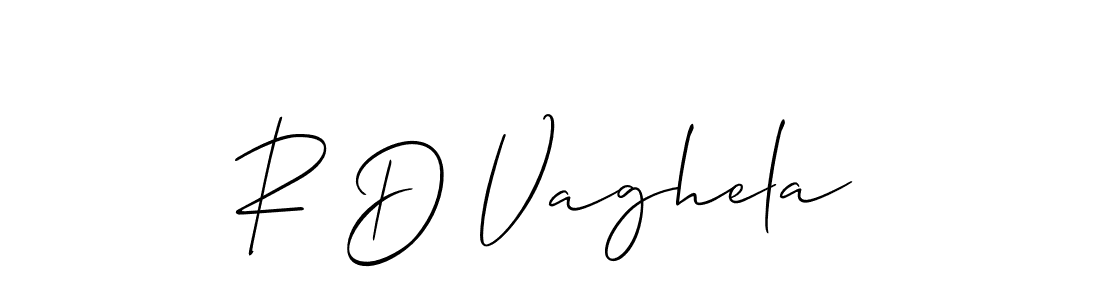 Also we have R D Vaghela name is the best signature style. Create professional handwritten signature collection using Allison_Script autograph style. R D Vaghela signature style 2 images and pictures png