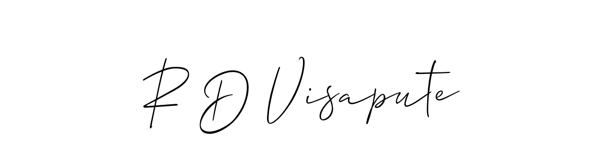 Make a beautiful signature design for name R D Visapute. With this signature (Allison_Script) style, you can create a handwritten signature for free. R D Visapute signature style 2 images and pictures png