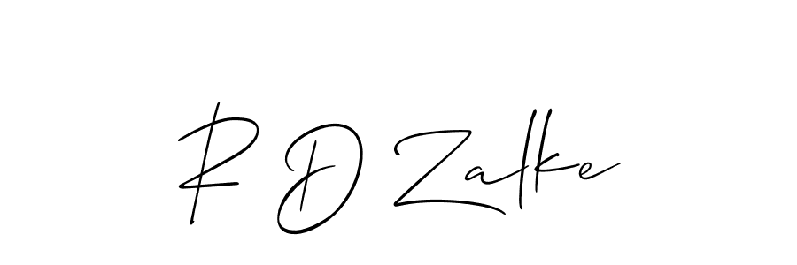 How to make R D Zalke signature? Allison_Script is a professional autograph style. Create handwritten signature for R D Zalke name. R D Zalke signature style 2 images and pictures png