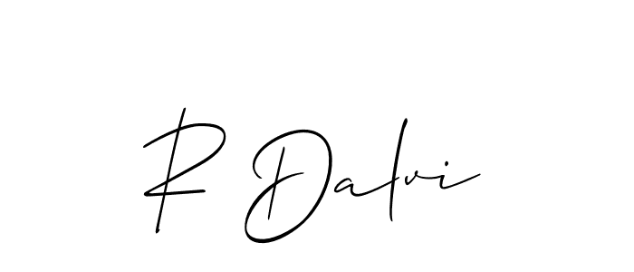 Make a beautiful signature design for name R Dalvi. With this signature (Allison_Script) style, you can create a handwritten signature for free. R Dalvi signature style 2 images and pictures png