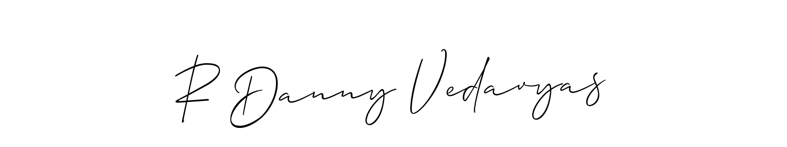 R Danny Vedavyas stylish signature style. Best Handwritten Sign (Allison_Script) for my name. Handwritten Signature Collection Ideas for my name R Danny Vedavyas. R Danny Vedavyas signature style 2 images and pictures png