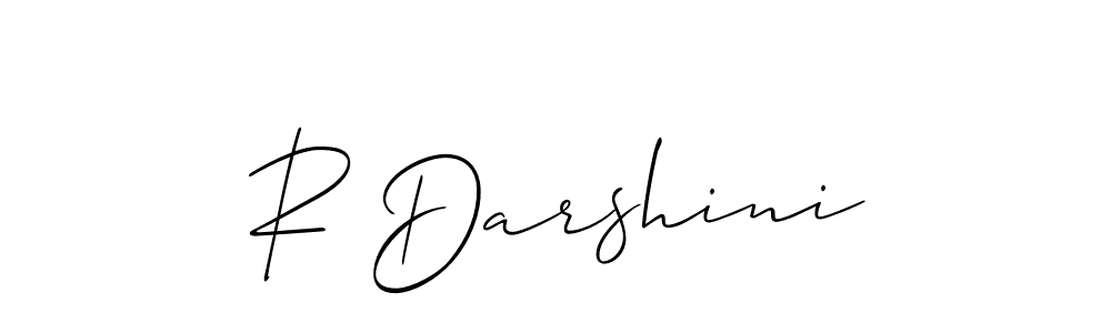 You should practise on your own different ways (Allison_Script) to write your name (R Darshini) in signature. don't let someone else do it for you. R Darshini signature style 2 images and pictures png