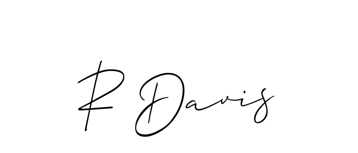 Design your own signature with our free online signature maker. With this signature software, you can create a handwritten (Allison_Script) signature for name R Davis. R Davis signature style 2 images and pictures png