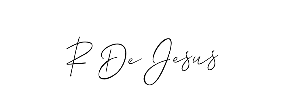 R De Jesus stylish signature style. Best Handwritten Sign (Allison_Script) for my name. Handwritten Signature Collection Ideas for my name R De Jesus. R De Jesus signature style 2 images and pictures png