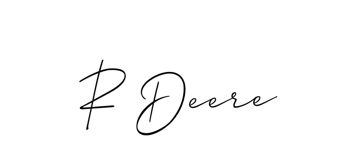 Make a short R Deere signature style. Manage your documents anywhere anytime using Allison_Script. Create and add eSignatures, submit forms, share and send files easily. R Deere signature style 2 images and pictures png