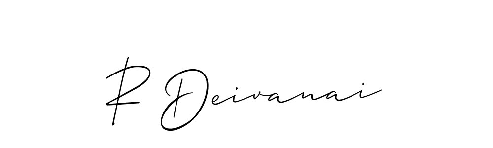 You should practise on your own different ways (Allison_Script) to write your name (R Deivanai) in signature. don't let someone else do it for you. R Deivanai signature style 2 images and pictures png