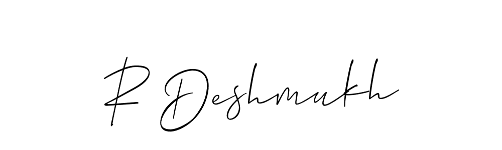 R Deshmukh stylish signature style. Best Handwritten Sign (Allison_Script) for my name. Handwritten Signature Collection Ideas for my name R Deshmukh. R Deshmukh signature style 2 images and pictures png
