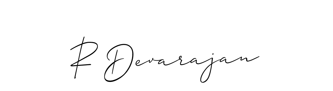 Use a signature maker to create a handwritten signature online. With this signature software, you can design (Allison_Script) your own signature for name R Devarajan. R Devarajan signature style 2 images and pictures png