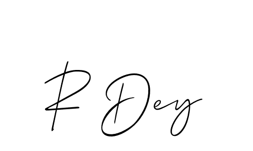 Best and Professional Signature Style for R Dey. Allison_Script Best Signature Style Collection. R Dey signature style 2 images and pictures png