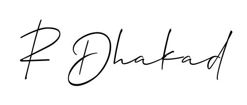 Make your name R Dhakad memorable on every contract using Allison_Script autograph style. Instant transparent background export available. R Dhakad signature style 2 images and pictures png