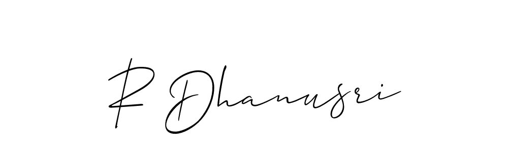 if you are searching for the best signature style for your name R Dhanusri. so please give up your signature search. here we have designed multiple signature styles  using Allison_Script. R Dhanusri signature style 2 images and pictures png