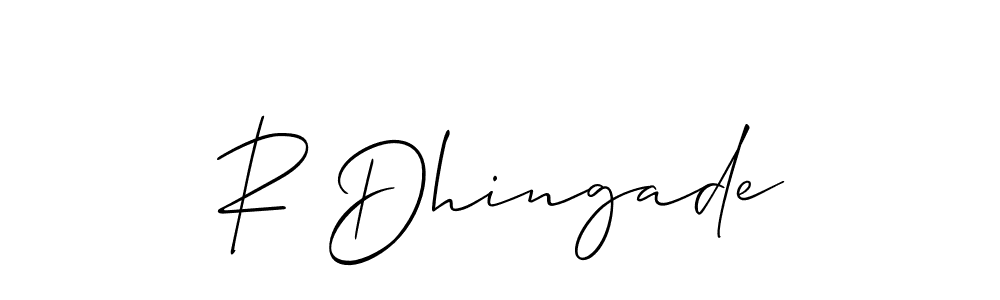 Make a beautiful signature design for name R Dhingade. With this signature (Allison_Script) style, you can create a handwritten signature for free. R Dhingade signature style 2 images and pictures png