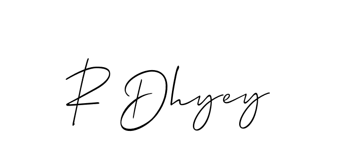 Make a beautiful signature design for name R Dhyey. Use this online signature maker to create a handwritten signature for free. R Dhyey signature style 2 images and pictures png