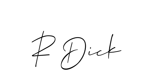 How to make R Dick name signature. Use Allison_Script style for creating short signs online. This is the latest handwritten sign. R Dick signature style 2 images and pictures png