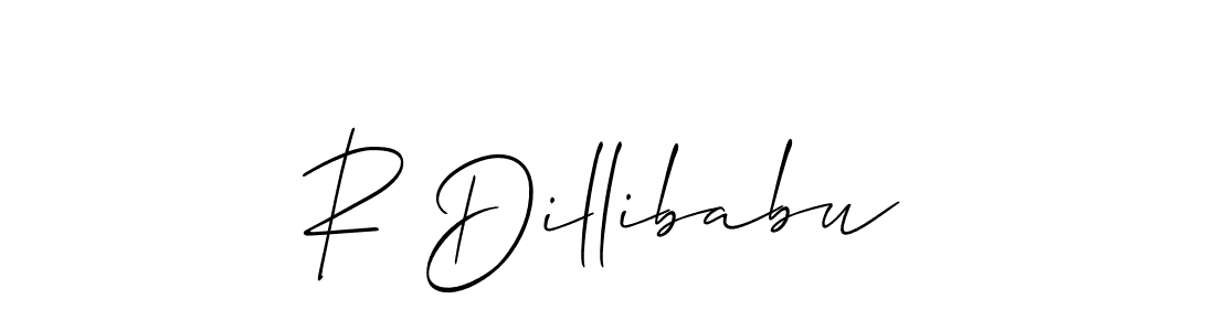 R Dillibabu stylish signature style. Best Handwritten Sign (Allison_Script) for my name. Handwritten Signature Collection Ideas for my name R Dillibabu. R Dillibabu signature style 2 images and pictures png