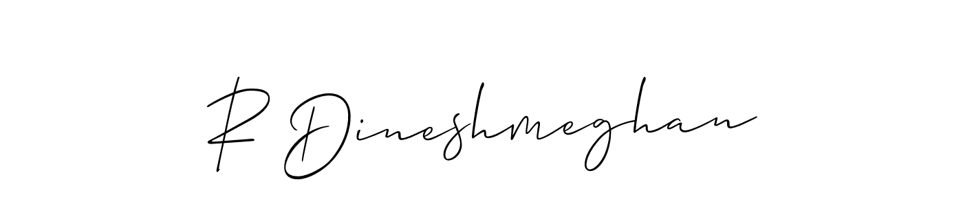 How to Draw R Dineshmeghan signature style? Allison_Script is a latest design signature styles for name R Dineshmeghan. R Dineshmeghan signature style 2 images and pictures png