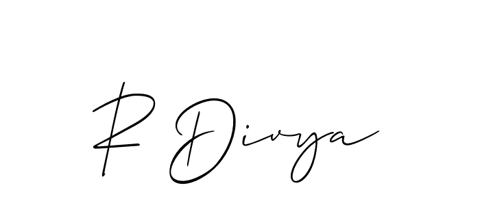 Make a beautiful signature design for name R Divya. Use this online signature maker to create a handwritten signature for free. R Divya signature style 2 images and pictures png