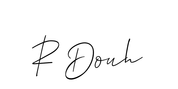 if you are searching for the best signature style for your name R Douh. so please give up your signature search. here we have designed multiple signature styles  using Allison_Script. R Douh signature style 2 images and pictures png