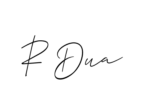 Use a signature maker to create a handwritten signature online. With this signature software, you can design (Allison_Script) your own signature for name R Dua. R Dua signature style 2 images and pictures png