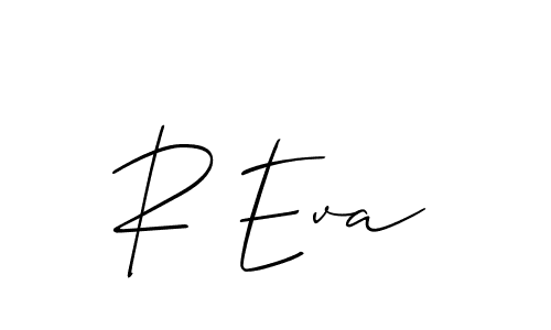 Make a beautiful signature design for name R Eva. Use this online signature maker to create a handwritten signature for free. R Eva signature style 2 images and pictures png