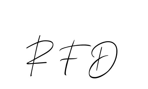 You should practise on your own different ways (Allison_Script) to write your name (R F D) in signature. don't let someone else do it for you. R F D signature style 2 images and pictures png