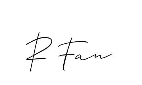 It looks lik you need a new signature style for name R Fan. Design unique handwritten (Allison_Script) signature with our free signature maker in just a few clicks. R Fan signature style 2 images and pictures png