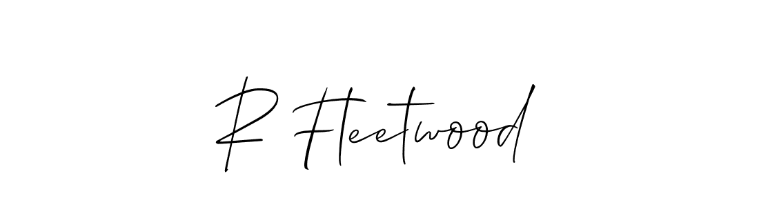 How to Draw R Fleetwood signature style? Allison_Script is a latest design signature styles for name R Fleetwood. R Fleetwood signature style 2 images and pictures png