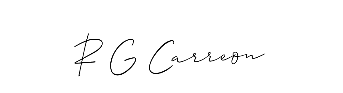 Once you've used our free online signature maker to create your best signature Allison_Script style, it's time to enjoy all of the benefits that R G Carreon name signing documents. R G Carreon signature style 2 images and pictures png