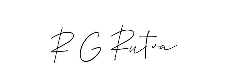 Allison_Script is a professional signature style that is perfect for those who want to add a touch of class to their signature. It is also a great choice for those who want to make their signature more unique. Get R G Rutva name to fancy signature for free. R G Rutva signature style 2 images and pictures png