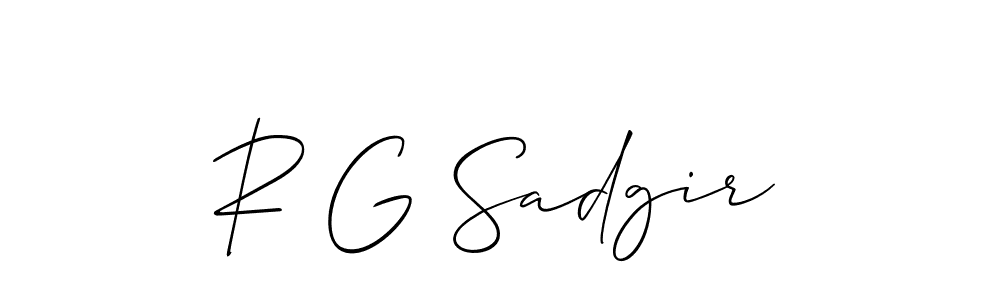 You can use this online signature creator to create a handwritten signature for the name R G Sadgir. This is the best online autograph maker. R G Sadgir signature style 2 images and pictures png