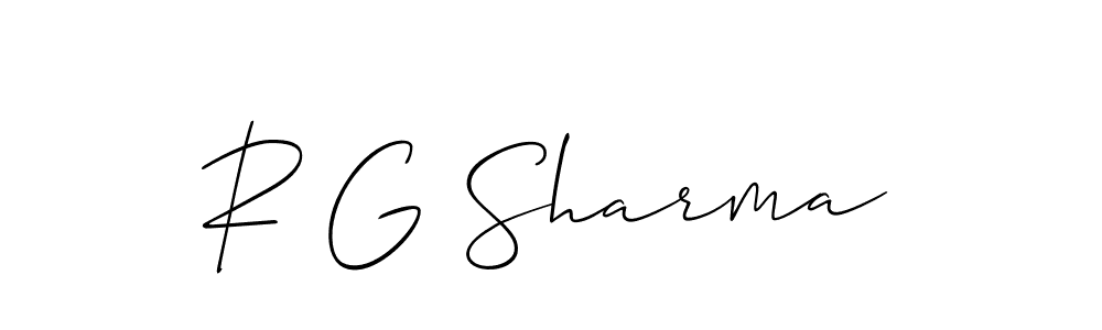 Also we have R G Sharma name is the best signature style. Create professional handwritten signature collection using Allison_Script autograph style. R G Sharma signature style 2 images and pictures png