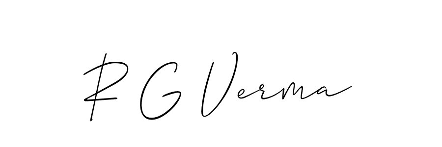 R G Verma stylish signature style. Best Handwritten Sign (Allison_Script) for my name. Handwritten Signature Collection Ideas for my name R G Verma. R G Verma signature style 2 images and pictures png