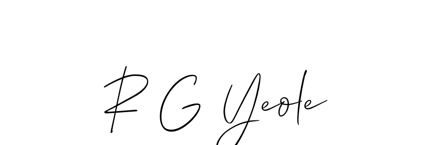 You should practise on your own different ways (Allison_Script) to write your name (R G Yeole) in signature. don't let someone else do it for you. R G Yeole signature style 2 images and pictures png