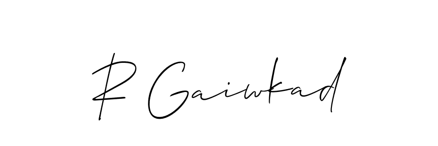 Allison_Script is a professional signature style that is perfect for those who want to add a touch of class to their signature. It is also a great choice for those who want to make their signature more unique. Get R Gaiwkad name to fancy signature for free. R Gaiwkad signature style 2 images and pictures png