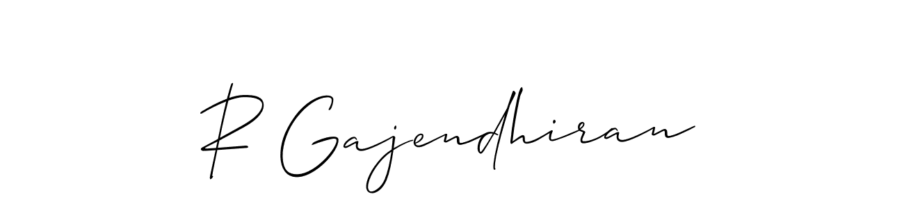 It looks lik you need a new signature style for name R Gajendhiran. Design unique handwritten (Allison_Script) signature with our free signature maker in just a few clicks. R Gajendhiran signature style 2 images and pictures png