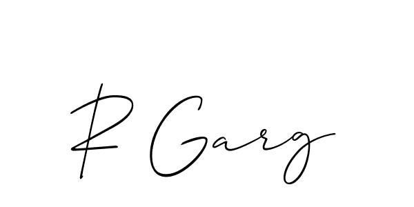 You should practise on your own different ways (Allison_Script) to write your name (R Garg) in signature. don't let someone else do it for you. R Garg signature style 2 images and pictures png