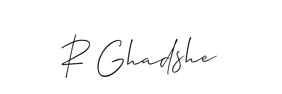 Similarly Allison_Script is the best handwritten signature design. Signature creator online .You can use it as an online autograph creator for name R Ghadshe. R Ghadshe signature style 2 images and pictures png