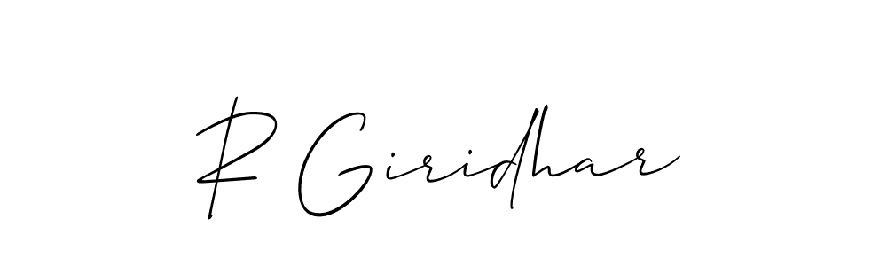 Make a beautiful signature design for name R Giridhar. Use this online signature maker to create a handwritten signature for free. R Giridhar signature style 2 images and pictures png