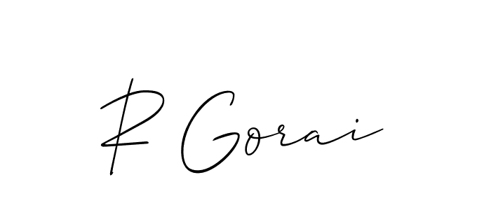 You can use this online signature creator to create a handwritten signature for the name R Gorai. This is the best online autograph maker. R Gorai signature style 2 images and pictures png