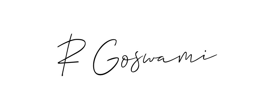 How to Draw R Goswami signature style? Allison_Script is a latest design signature styles for name R Goswami. R Goswami signature style 2 images and pictures png