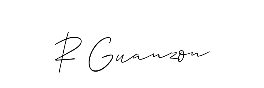 Also we have R Guanzon name is the best signature style. Create professional handwritten signature collection using Allison_Script autograph style. R Guanzon signature style 2 images and pictures png