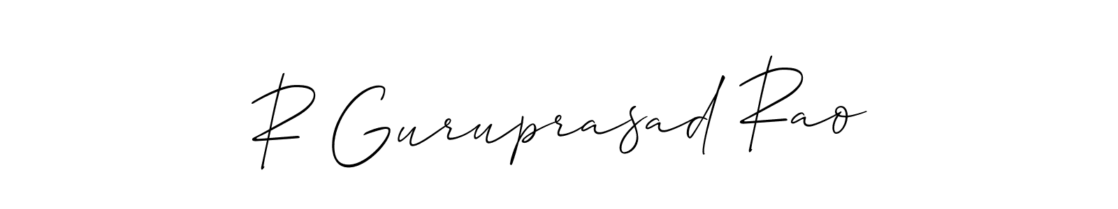 Also we have R Guruprasad Rao name is the best signature style. Create professional handwritten signature collection using Allison_Script autograph style. R Guruprasad Rao signature style 2 images and pictures png