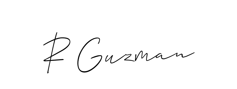 Make a beautiful signature design for name R Guzman. With this signature (Allison_Script) style, you can create a handwritten signature for free. R Guzman signature style 2 images and pictures png