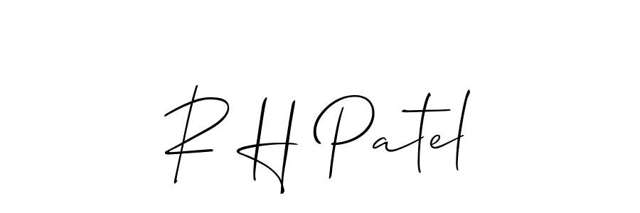 Similarly Allison_Script is the best handwritten signature design. Signature creator online .You can use it as an online autograph creator for name R H Patel. R H Patel signature style 2 images and pictures png