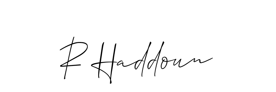 This is the best signature style for the R Haddoun name. Also you like these signature font (Allison_Script). Mix name signature. R Haddoun signature style 2 images and pictures png