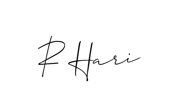 How to make R Hari signature? Allison_Script is a professional autograph style. Create handwritten signature for R Hari name. R Hari signature style 2 images and pictures png